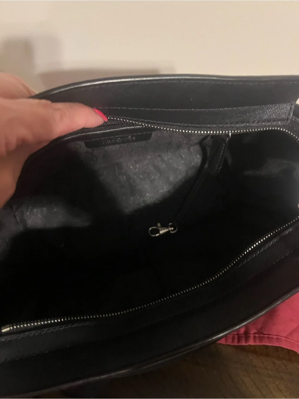 Michael Kors Black Saffiano Leather Satchel with Grommet Trim